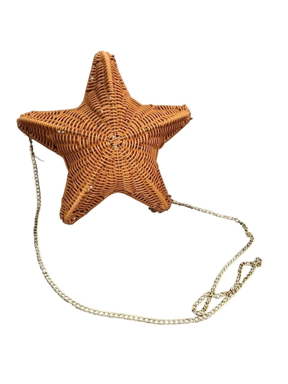 NEW Tommy Bahama Woven Natural Color Wicker Shoulder Bag Purse - Starfish Shape
